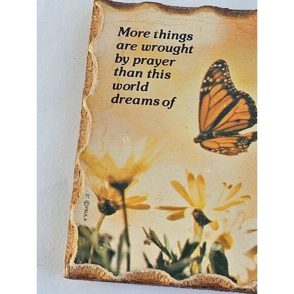 Vintage Souvenir Refrigerator Travel Magnet memorial butterfly wood - Picture 3 of 9